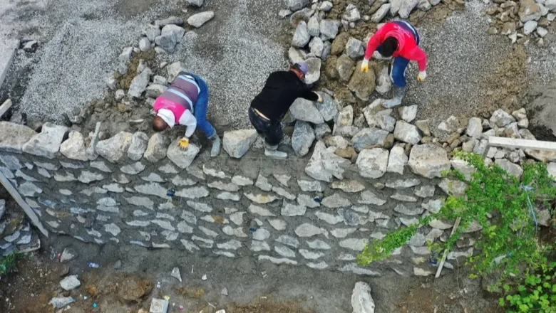 Ordu’da heyelan riskine karşı taş duvar önlemi